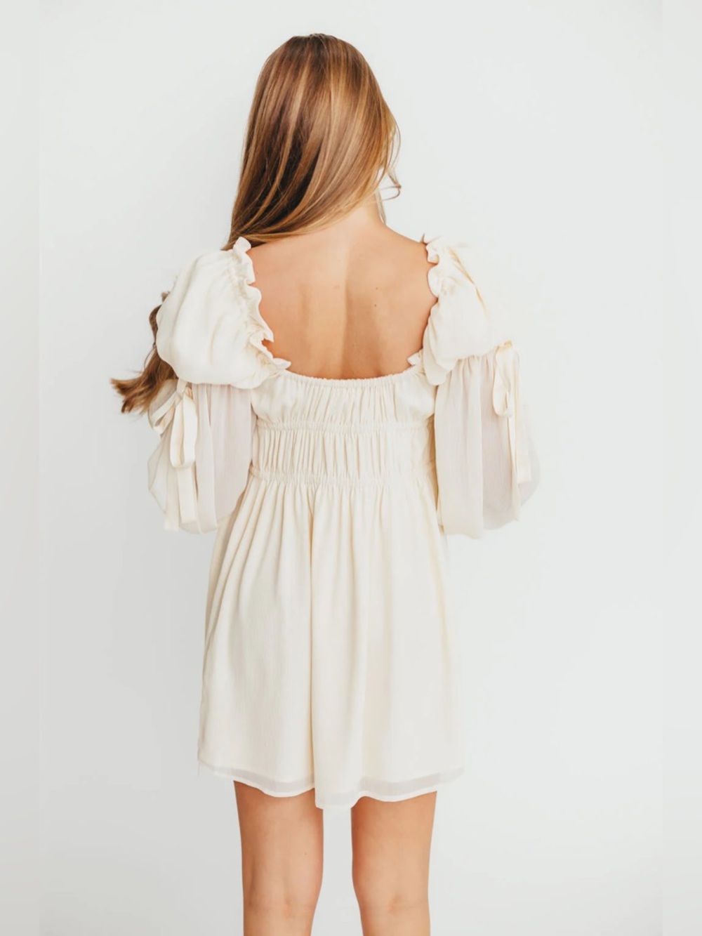 Rumored Macbeth Cream Mini Dress NWT - Picture 5 of 11